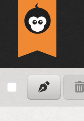 Pen icon to create a new entry