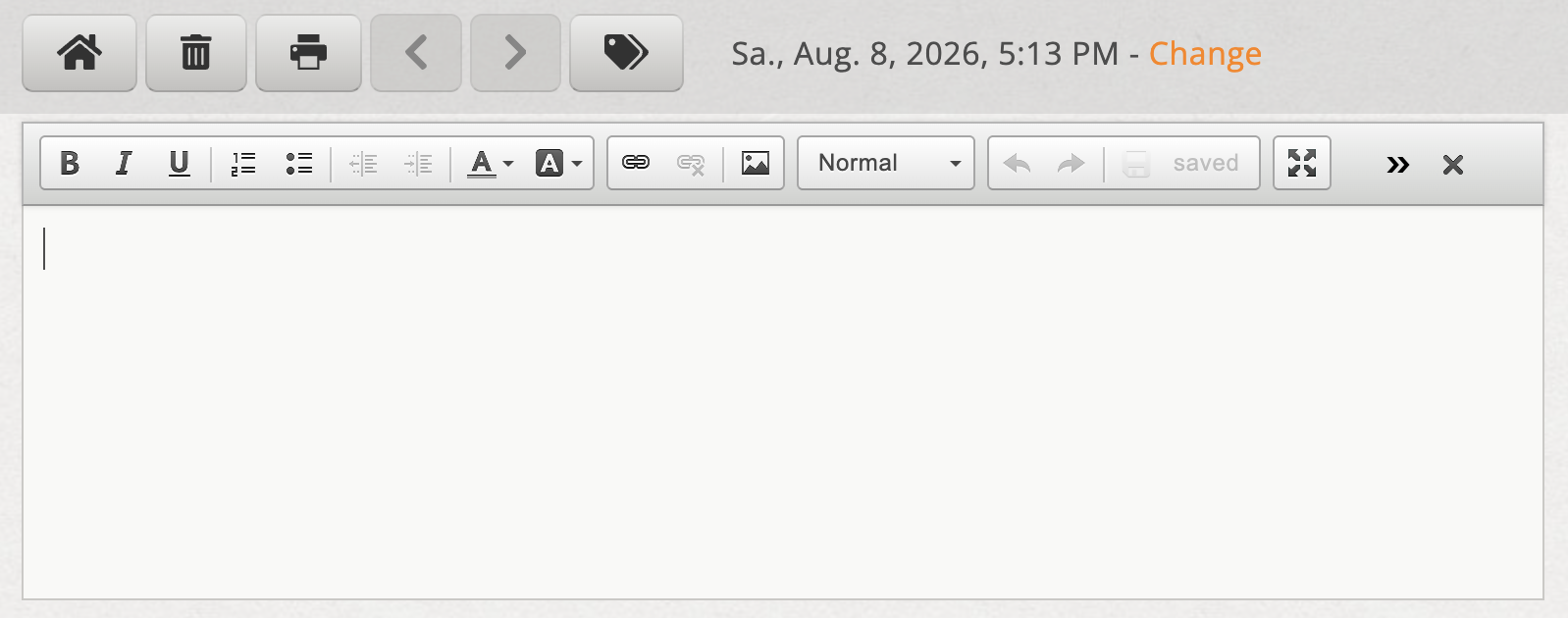 Empty entry in edit view