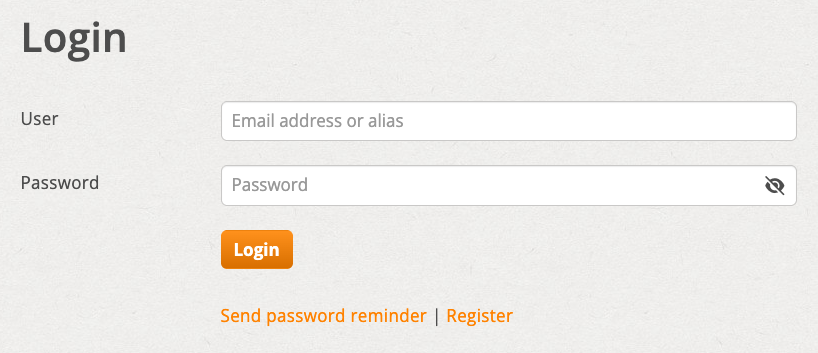 Login form at monkkee