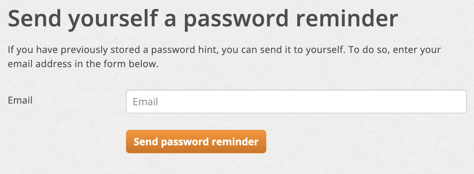 Request password hint